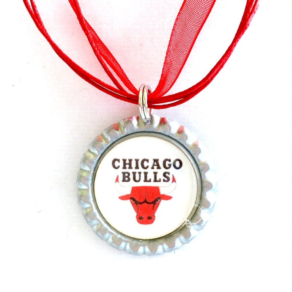Chicago BULLS Handmade Basketball Necklace *NEW*